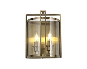 Eaton Antique Brass Wall Lights Diyas Flush Wall Lights